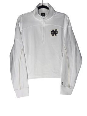 Under Armour Notre Dame Fighting Irish Gameday 1/4 Zip Crop Pullover Medium NEW